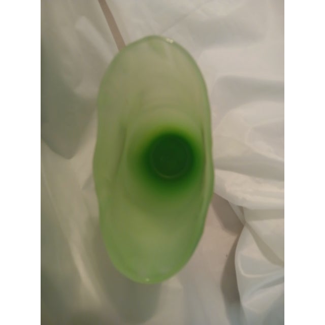 Up for Sale Is an Exceptional Piece of American Glass History. Handblown Amoebe Seafoam Green Art Glass From Michael Davis. For Sale - Image 9 of 10