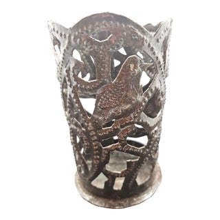 Vintage Tin Bird Candle Sleeve For Sale
