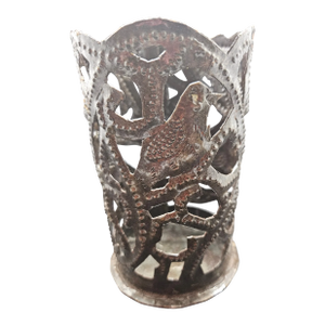 Vintage Tin Bird Candle Sleeve