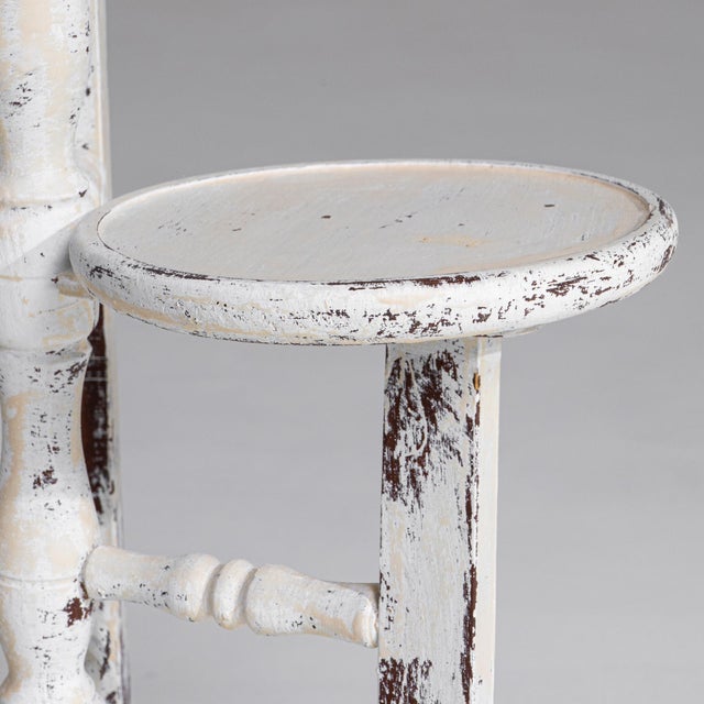 Off-white 1950s French White Patinated Plant Stand For Sale - Image 8 of 18
