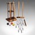 This is an antique vicarage croquet set. An English, country garden gaming stand, dating to the Edwardian period, circa...