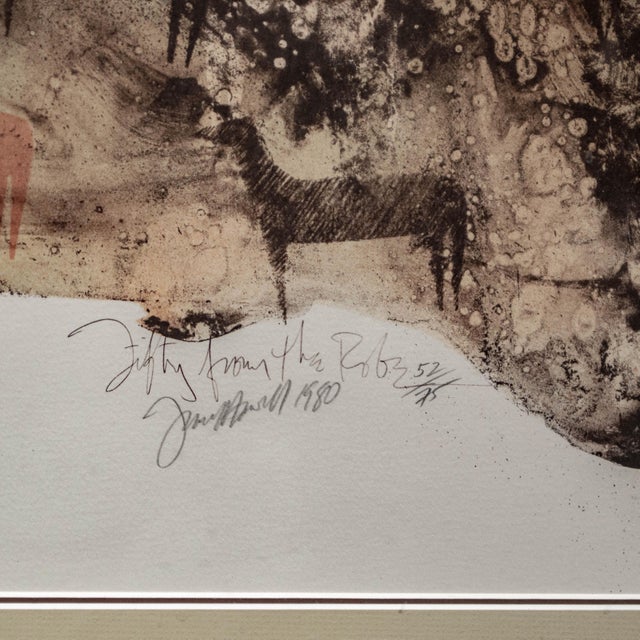 1980s Frank Howell Signed and Numbered Lithograph "Fifty From the Robe" For Sale - Image 5 of 6