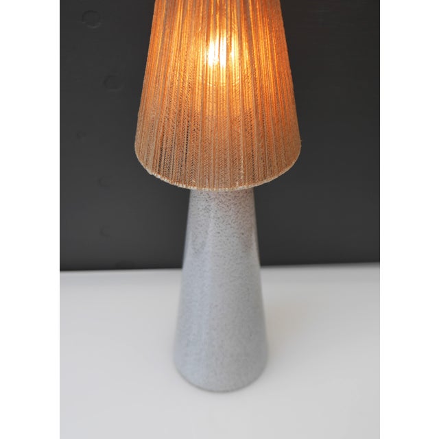 1970s Mid-Century Modern Scandinavian Glass Art Table Lamp attributed to Bengt Orup for Hyllinge Glasbruk, Sweden, 1970s For Sale - Image 5 of 14