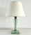 Metal Italian Table Lamp with Green Glass and Brass Details from Fontana Arte, 1950s For Sale - Image 7 of 18