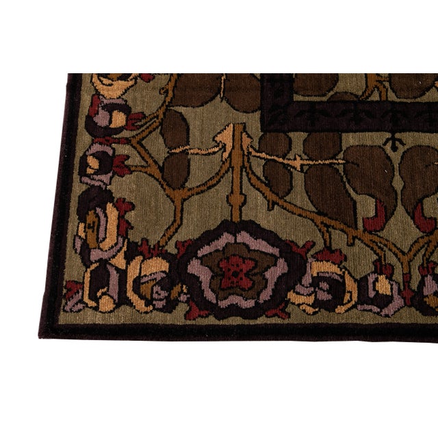 21st Century Modern Arts & Crafts Tibetan Wool Rug For Sale In New York - Image 6 of 13