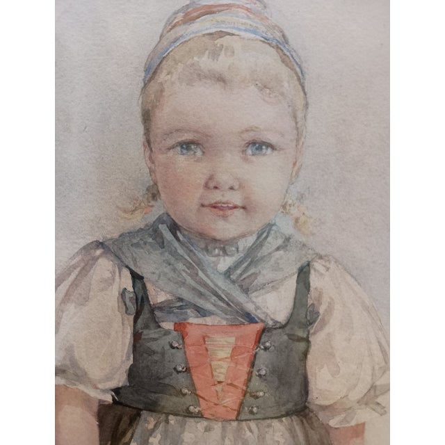 Maud Humphrey “Dutch Girl” Original Watercolor — May Plate From the 1891 Calendar Series For Sale - Image 16 of 16