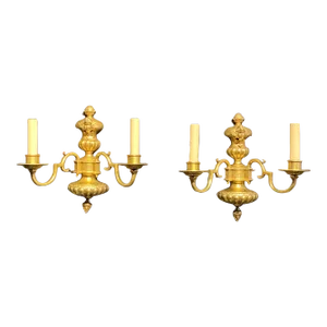 1920s Caldwell Gilt Bronze Sconces - a Pair