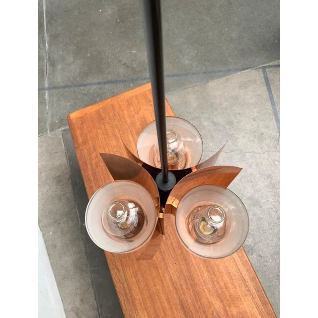 Metal Mid-Century German Glass and Copper Pendant Lamp from Cosack, 1960s For Sale - Image 7 of 18