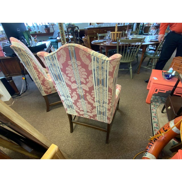 Chippendale 20th Century Chippendale Style Upholstered Chairs, Pair For Sale - Image 3 of 12