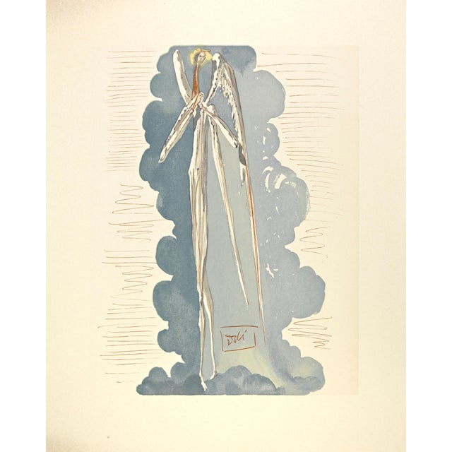 Salvador Dali, The Angel of the 7th Heaven, Woodcut, 1963 For Sale - Image 4 of 4