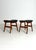 Teak Stool Pair – Black Leather, Danish, 1960s A refined pair of Danish stools from the 1960s, crafted with a solid teak...