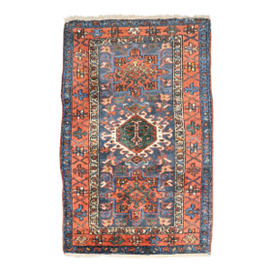 Antique Zabihi Collection Persian Heriz Karadja Small Rug