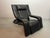 Mid-Century Italian Kilkis Lounge Chair with Ottoman and Integrated Small Side Table in Black Leather by Ammaniti & Vitello for Brunati, Italy, 1960s For Sale - Image 4 of 17