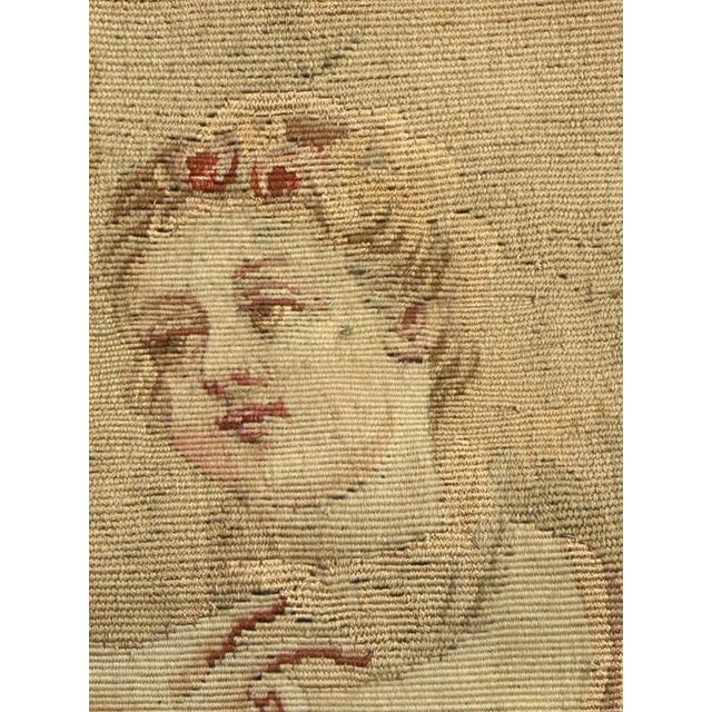 Brown Antique French Aubusson Tapestry, 1890s For Sale - Image 8 of 14