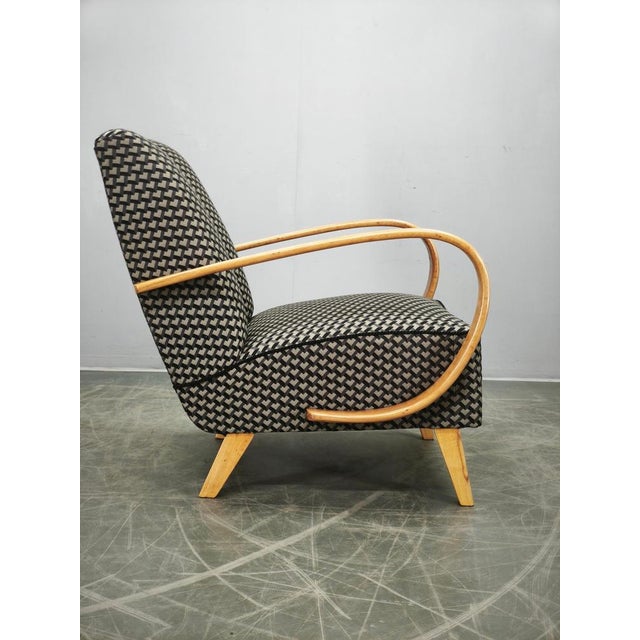 1940s Art Deco Armchair by Jindrich Halabala, Former Czechoslovakia, 1940s For Sale - Image 5 of 12