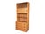 1960s Restored 1960s Danish Modern Bookcase Cabinet With Carved Pulls & Sliding Doors For Sale - Image 5 of 17