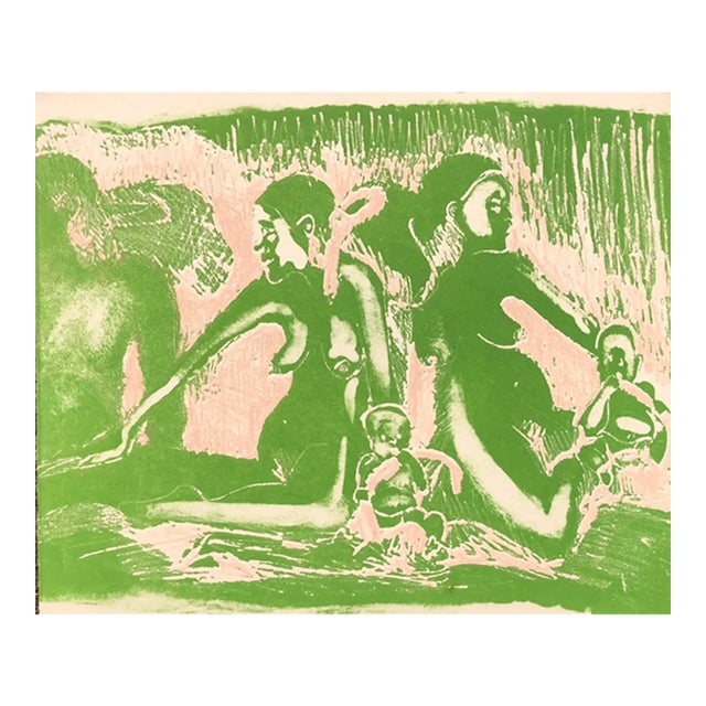 1971 Adrienne Anderson Figural Nude Lithograph For Sale