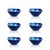 Transitional Monte Carlo Small Indigo Alabaster Glass Bowls, Set of 6 For Sale - Image 3 of 3