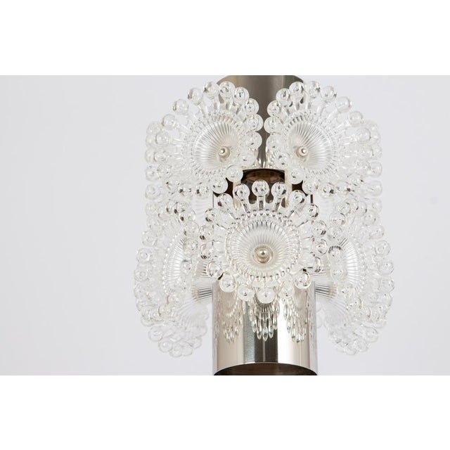 Small Floral Chrome Sputnik Pendant Light, Germany, 1960s For Sale - Image 3 of 9