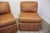 American Pair of Drexel Heritage Oversized Slipper Lounge Chairs in Rust & Olive Stripe, 2006 For Sale - Image 3 of 12