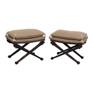 Regency Style "X" Benches - A Pair For Sale