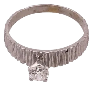 14 Karat White Gold Engagement Ring 0.50 Total Diamond Weight