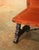 Orange 19th Century Spanish Renaissance Walnut and Velvet Three-Seat Bench For Sale - Image 8 of 12