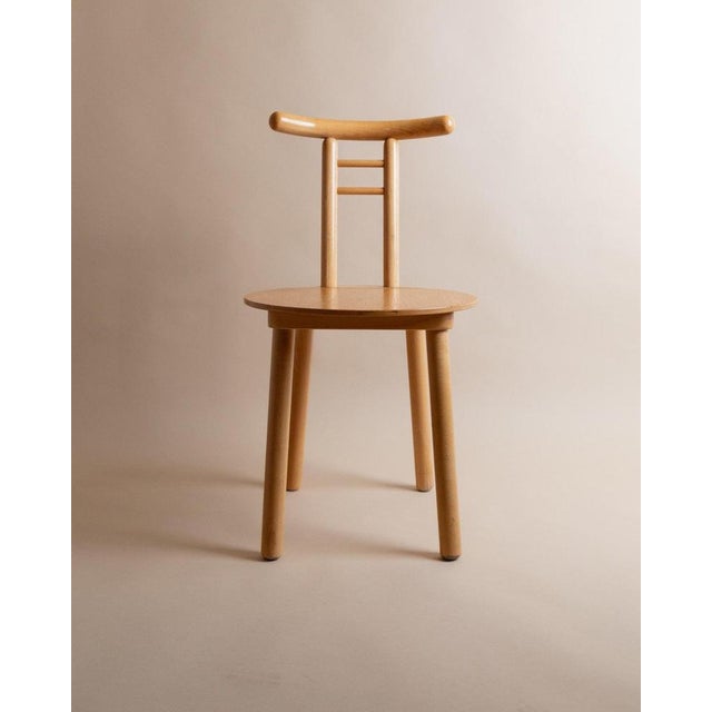 Minimalist Light Wood Chair, Italy, 1980s For Sale - Image 13 of 13