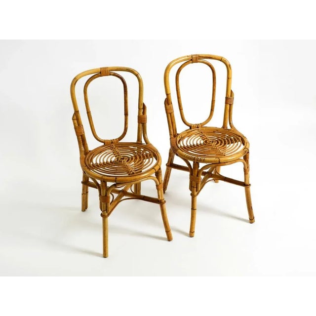 Italian Bamboo Chairs, 1960s, Set of 2 For Sale - Image 4 of 18