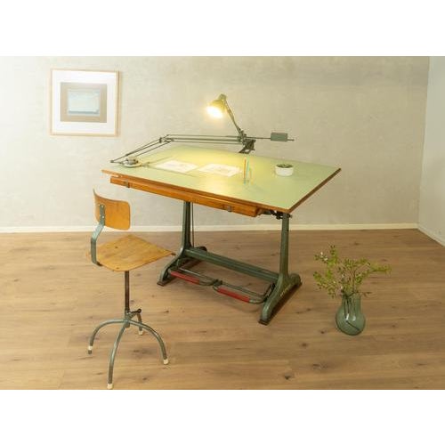 1950s Drafting Table, Nestler very good workmanshiphigh-quality materialsMade in Germany, manufacturer: Nestler (branding...