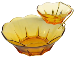 Mid 20th Century Glass Serving Bowls, 2-Pcs