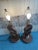 Pair of Mid-Century Wood Sculpted Swirl Lamps For Sale - Image 4 of 13