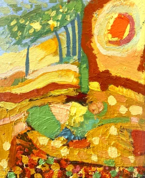 "Dreams of Love" Colourful Contemporary Expressionist Painting by Paul Wadsworth