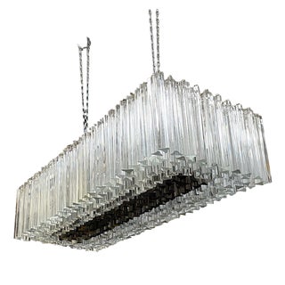 Mid-Century Modern Italian Murano Glass Chandelier attributed to Paolo Venini, 1950s For Sale