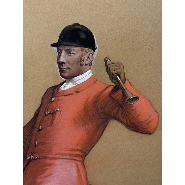 Large British Sporting Painting “Hare Seeds Gentlemen! Hare Seeds With the Quorn Hunt” Tom Firr Huntsman on Grey Whitelegs by Basil Nightingale C1895 For Sale - Image 13 of 18