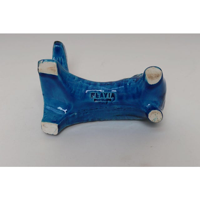 Italian Bitossi Rimini Blu Ceramic Horse by Aldo Londi for Flavia Ceramiche For Sale In New York - Image 6 of 13