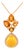 Citrine and Diamond 18ct Gold Pendant Necklace - Fei Liu For Sale