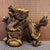 Late 20th Century Late 20th Century Gilt Bronze Dragon on Treasure Basin Sculpture For Sale - Image 5 of 9