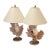 1960s Impressive Coastal Pair Sea Shell W Sea Fans Lamps For Sale