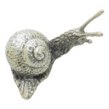 Vintage Italian Genuine Silver 800 Life-Size Snail Figurine by Arezzo Silversmith Ar 100, 1970s For Sale
