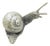 Vintage Italian Genuine Silver 800 Life-Size Snail Figurine by Arezzo Silversmith Ar 100, 1970s For Sale
