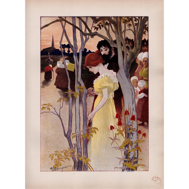 Paul Balluriau, Crépuscule, 1897, Lithograph on Paper For Sale