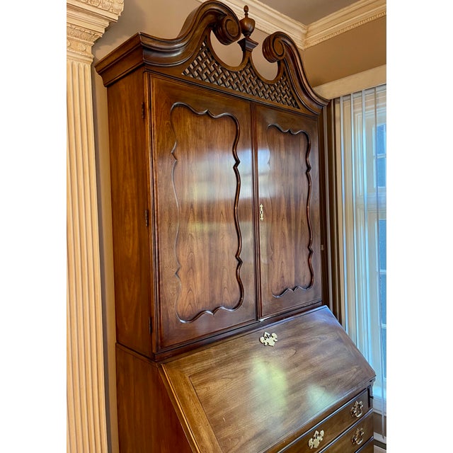 Statton Furniture Historic Bicentennial Statton Fine Furniture Cherry Secretary Desk For Sale - Image 4 of 11