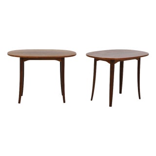 Ovalen Side Tables by Karl Malmsten for Åfors Möbelfabrik, Sweden, 1950s, Set of 2 For Sale