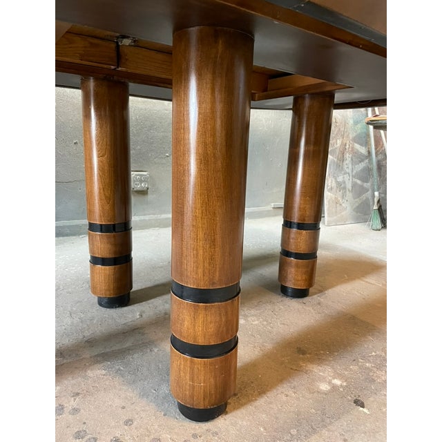 Exceptional Exotic Burl Wood Race Track Oval Dining or Conference Table For Sale - Image 12 of 16