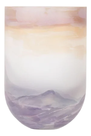 Charles Bray Art Glass Landscape Vase