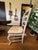 Wood French Dining Chairs (6) Ladder-Back Rush Seats Custom Pads For Sale - Image 7 of 12