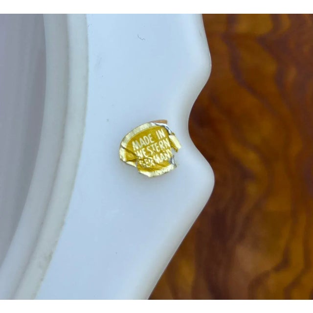 Glass Mid Century German Glass Opaline Shell Sconces- a Pair For Sale - Image 7 of 12