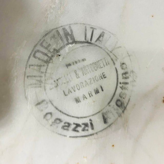 Mid-Century Woodard Sculptura Iron Garden Table With Marble Top Added For Sale In Miami - Image 6 of 6