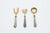 Set of Dessert Spoons with Embossed Silver Handles, Set of 3 For Sale - Image 4 of 4